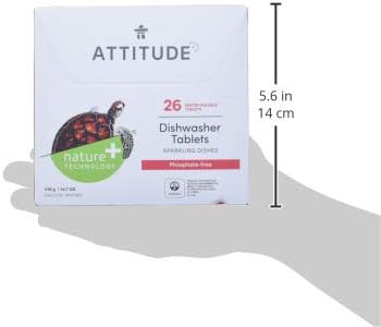ATTITUDE Dishwasher Tablets, Water-Soluble 26 Count