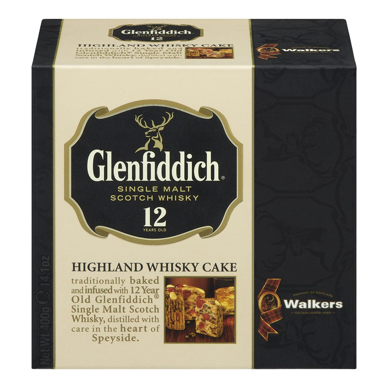 Walker's Shortbread Glenfiddich Highland Holiday Whisky Cake, Luxury Holiday Treat, 14.1 Oz Box