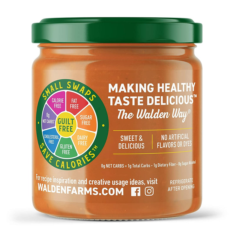 Walden Farms Caramel Dipping 12 oz Jar - Thick & Creamy, Smooth and Sweet, Vegan, Paleo and Keto Friendly, 0g Net Carbs - Dessert Dip for Pretzels, Cookies, Strawberries, Pastries, Bananas and More