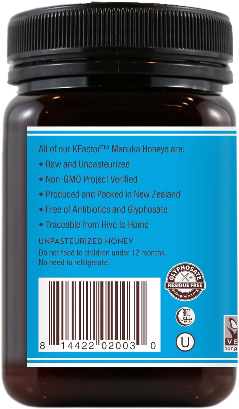 Wedderspoon Raw Premium Manuka Honey, K Factor 12, 17.6 Oz