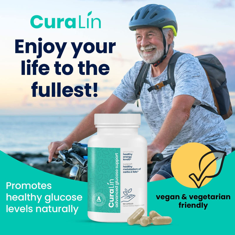 CuraLin Blood Sugar Support Supplement, 180 Capsules
