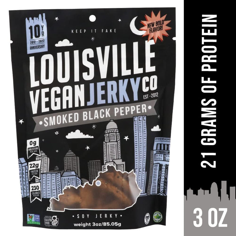 Louisville Vegan Jerky - Smoked Black Pepper - 3 oz