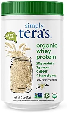 Simply tera's Organic whey Protein Powder, Bourbon Vanilla Flavor