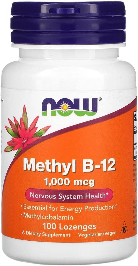 NOW Foods Methyl B-12 1000mcg, 200 Lozenges