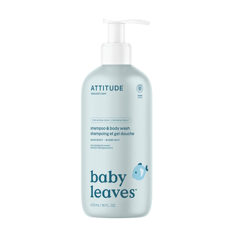 ATTITUDE 2-in-1 Shampoo and Body Wash for Baby Good Night, 16 Fl Oz