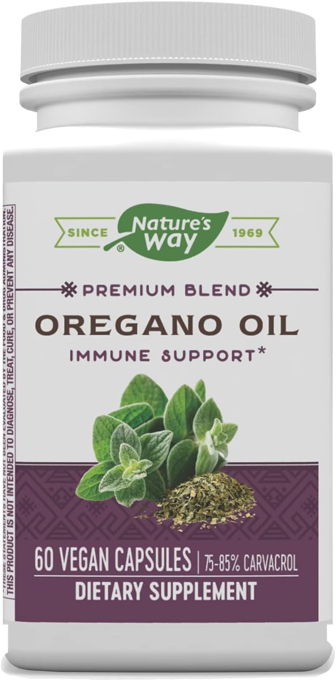 Nature's Way Oregano Oil Premium Blend, Immune Support*, Vegan, 60 Capsules