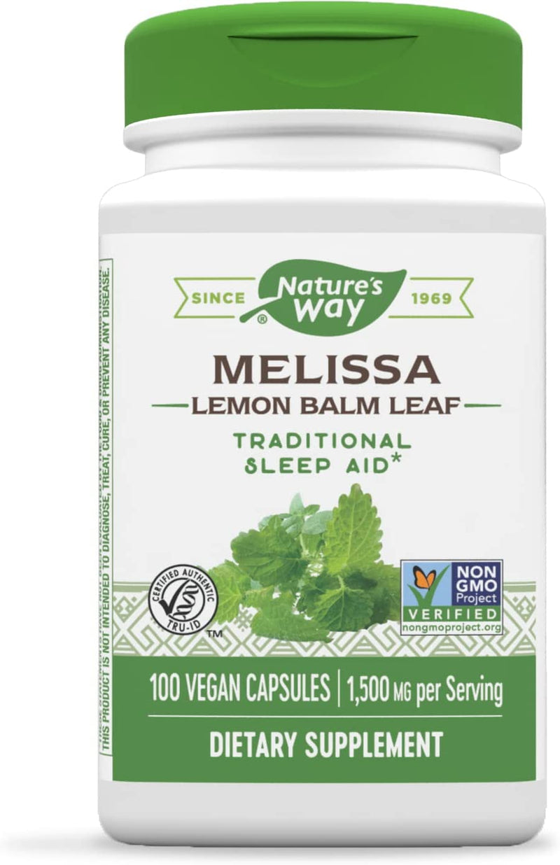 Nature's Way Premium Herbal Melissa Lemon Balm Leaf, 1,500 mg per serving, 100 VCaps