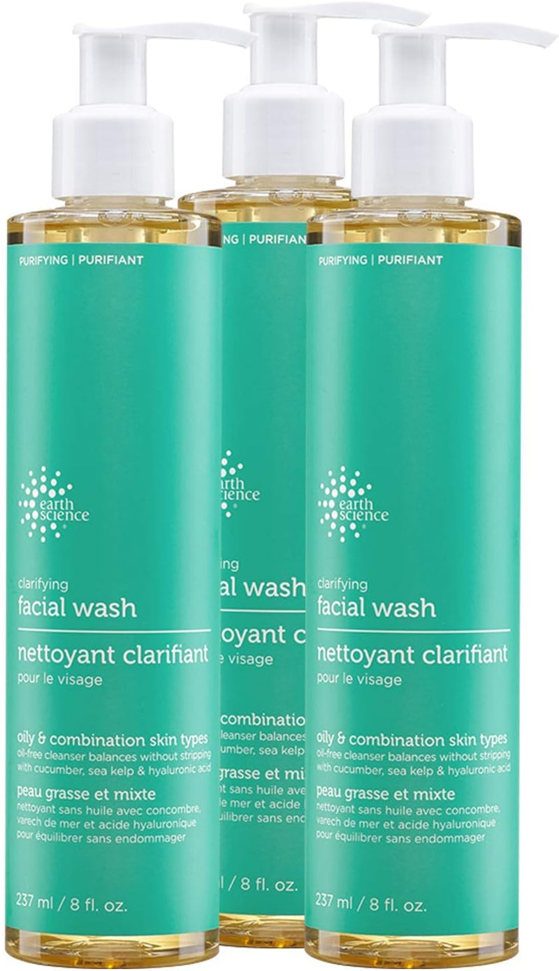 EARTH SCIENCE - Gentle Clarifying Facial Wash For Oily, Combination Skin Types (3pk, 8 fl. oz.)