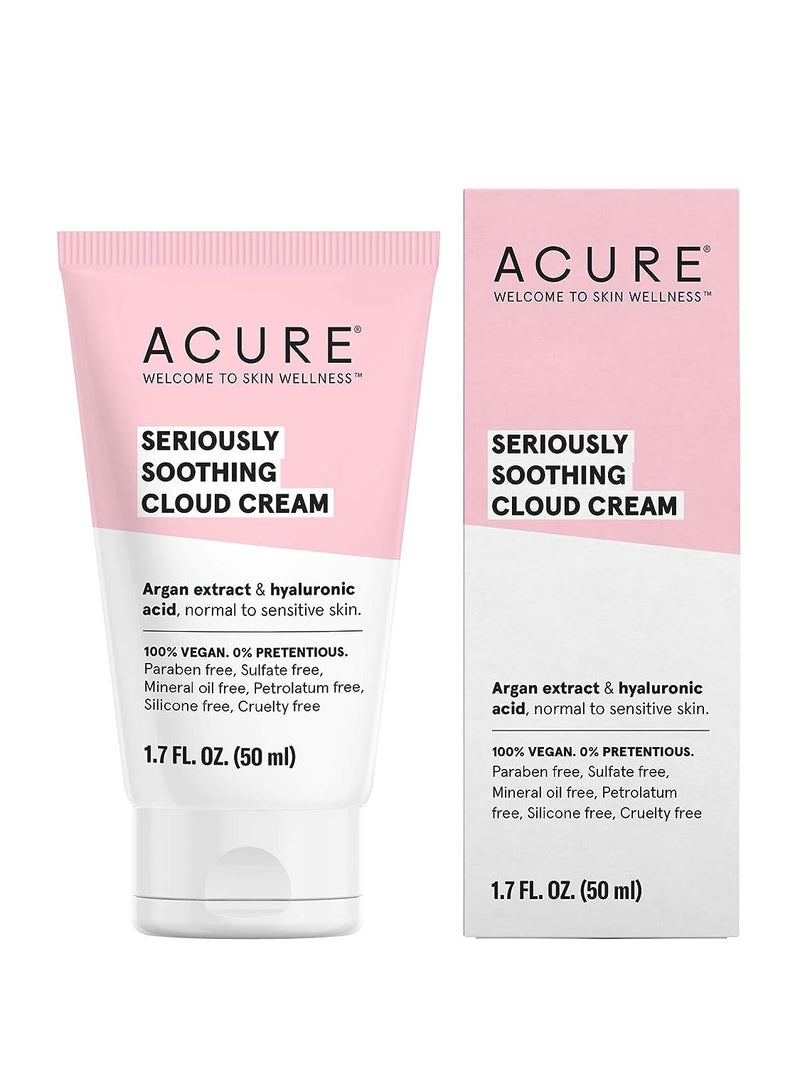 Acure Seriously Soothing Cloud Cream, Paraben Free, Vegan, 1.7 Fluid Ounce (Pack of 1)