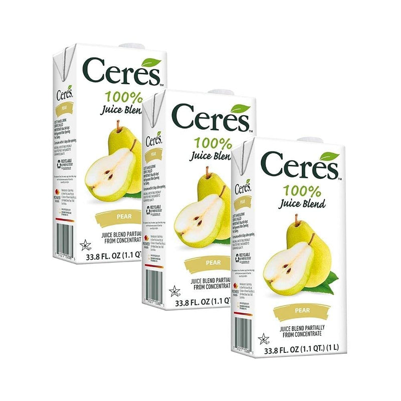 Ceres 100% All Natural Pure Fruit Juice Blend, Pear - Gluten Free, Rich in Vitamin C, No Added Sugar or Preservatives, Cholesterol Free - 33.8 FL OZ (Pack of 1)