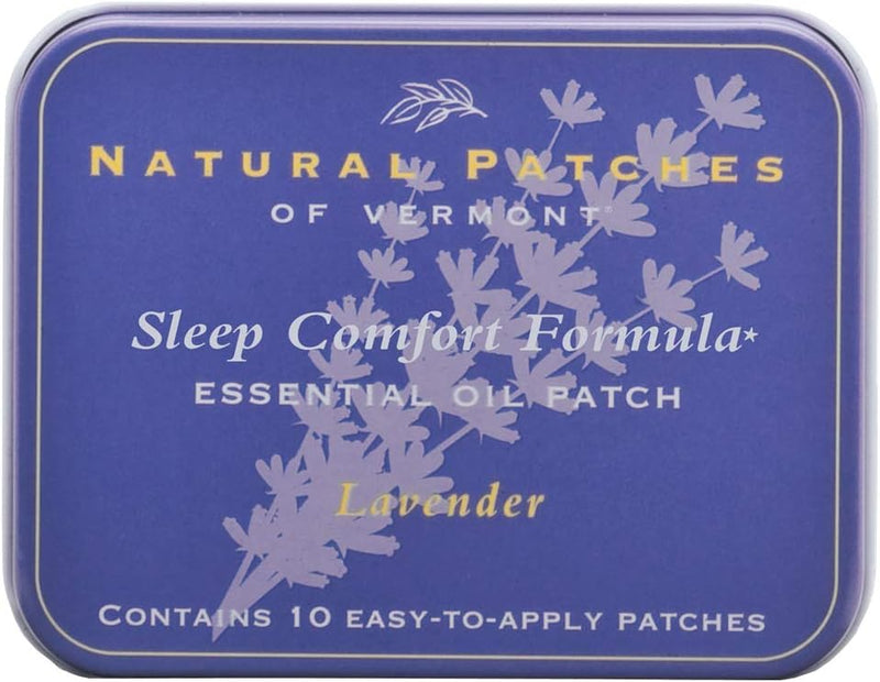 Natural Patches Of Vermont Lavender Sleep Comfort Essential Oil Body Patches, 10-Count Tin