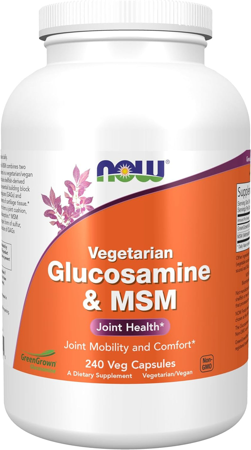 NOW Supplements, Glucosamine & MSM 240 Veg Capsules