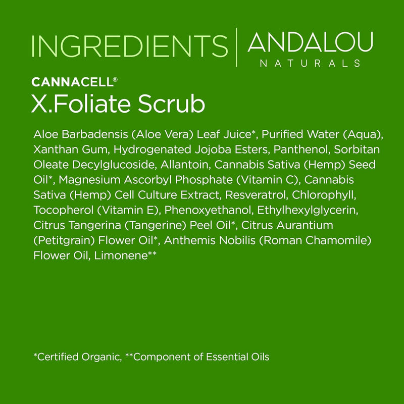 Andalou Naturals CannaCell X.Foliate Scrub, 1.7 Ounces