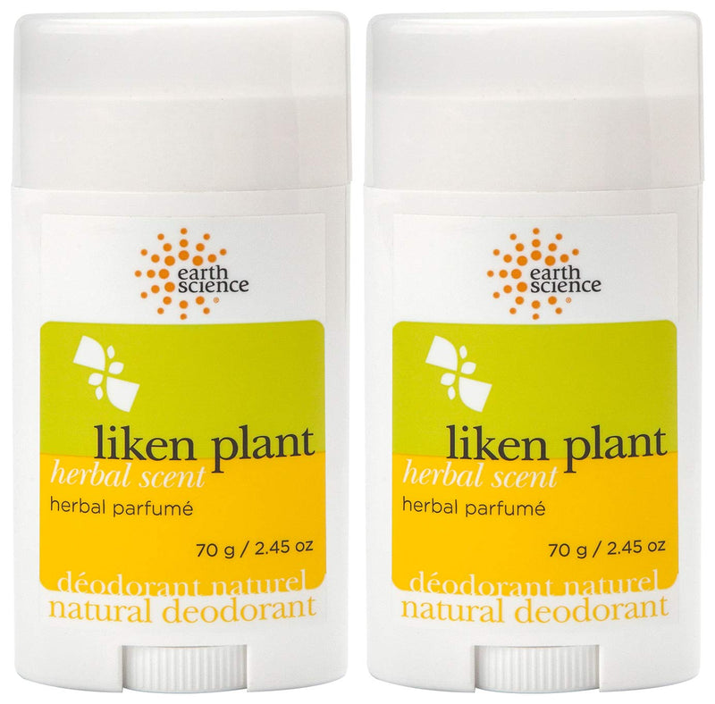 EARTH SCIENCE - All-Natural Aluminum Free Herbal Scented Lichen Plant Deodorant (2pk, 2.45 oz.)