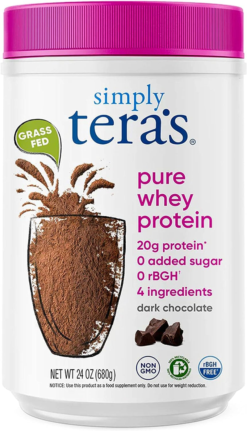 Simply tera's Pure whey Protein Powder, Family Size Dark Chocolate Flavor