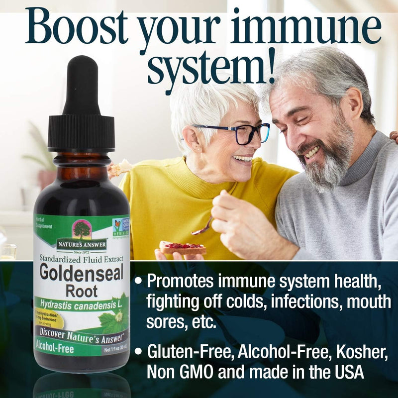 Nature's Answer Goldenseal Root | Herbal Supplement | Supports A Healthy Immune System | Gluten-Free & Alcohol-Free 1oz