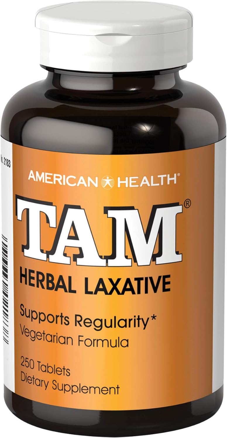 American Health Dietary Fiber Supplements, Tam Herbal Laxative, 250 Count