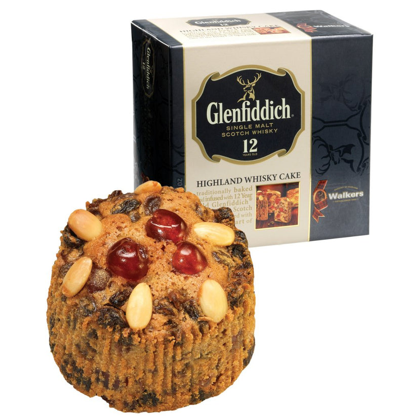 Walker's Shortbread Glenfiddich Highland Holiday Whisky Cake, Luxury Holiday Treat, 14.1 Oz Box