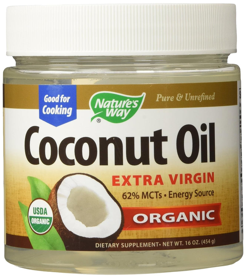 Natures Way Coconut Oil, Extra Virgin, Organic, 16 Ounces Each