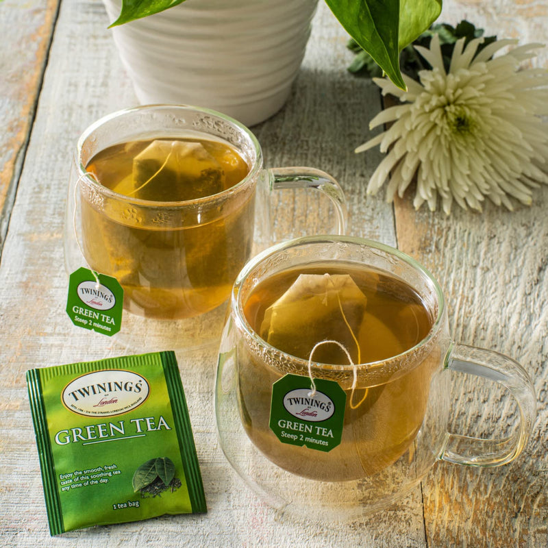 Twinings Tea, Green Tea Bags in Individual Foil Packets, Natural Antioxidant Green Tea, Hot Tea or Cold Brew Iced Tea Beverages, 50 Tea Bags Total.