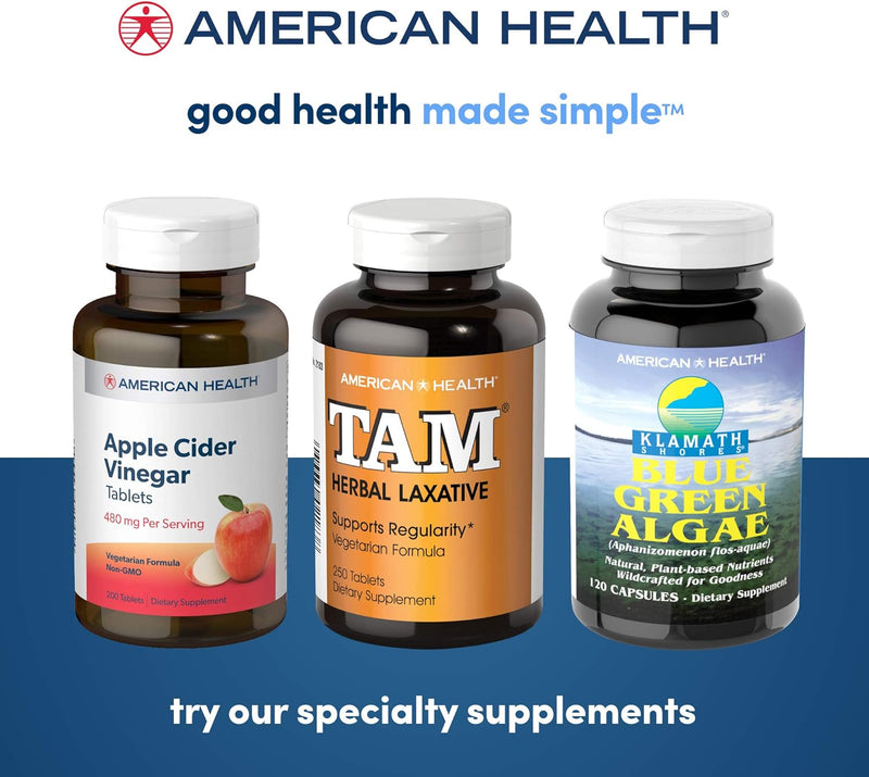 American Health Dietary Fiber Supplements, Tam Herbal Laxative, 250 Count