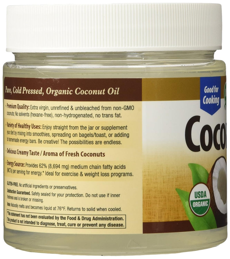 Natures Way Coconut Oil, Extra Virgin, Organic, 16 Ounces Each