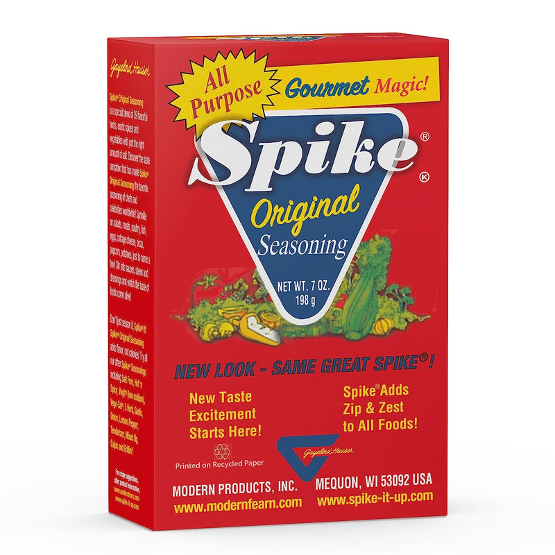 Spike Original Seasoning - Herbs, Spices & Vegetable Blend for Seasoning Chicken, Eggs, Fish, Veggies, Steak, Seasoning for Grilling, Tasty Popcorn Seasoning, 7 Oz Box