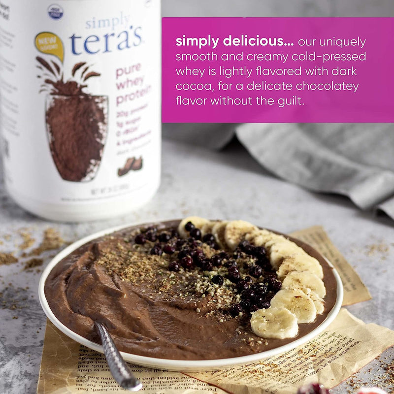 Simply tera's Pure whey Protein Powder, Family Size Dark Chocolate Flavor