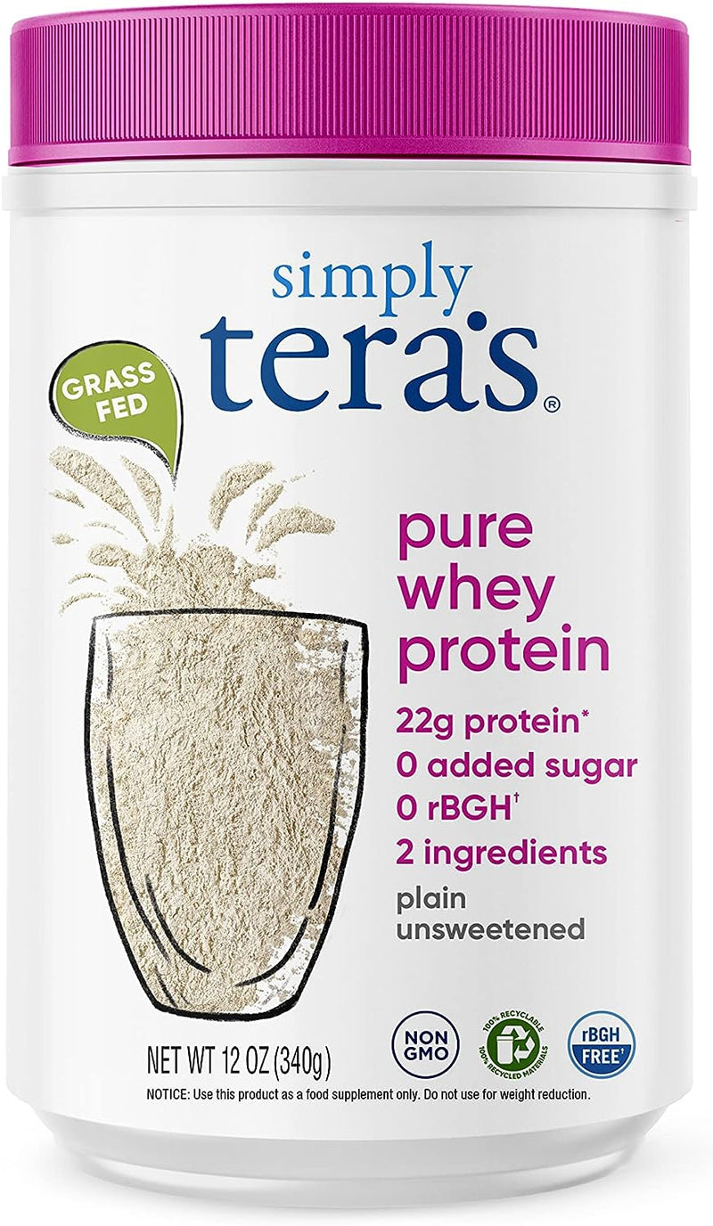 Tera's Whey Protein, Plain Unsweetened, 12 oz