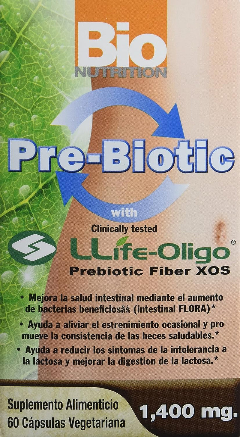 Bio Nutrition Pre-Biotic with Life Oligo Prebiotic Fiber XOS, 60 Count