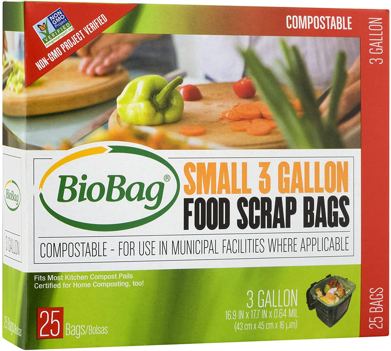 Biobag, Food Waste Bags, 3 Gallon, 25 Count (Single)