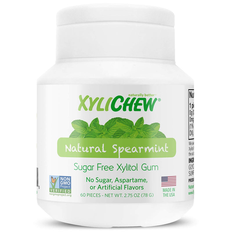 Xylichew Chewing Gum Jars - Spearmint, 60 Count