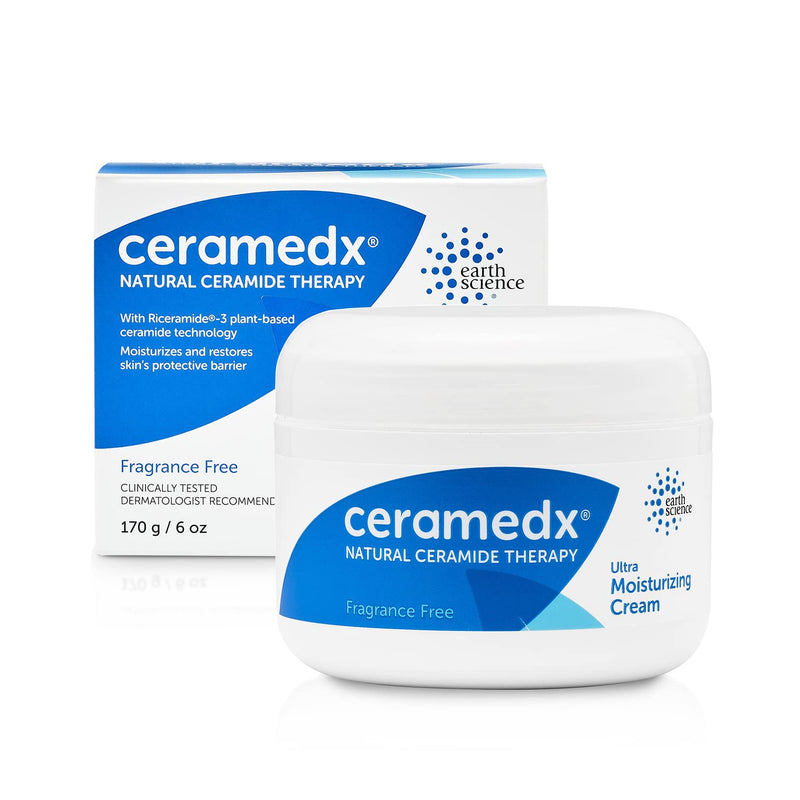 CERAMEDX - Ultra Moisturizing Natural Ceramide Cream Unscented for Dry, Sensitive Skin (6 oz.)