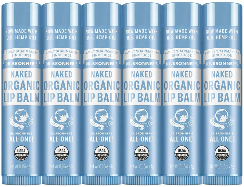 Dr. Bronner's - Organic Lip Balm (Naked 1.5 ounce, 1-Pack) - Unscented