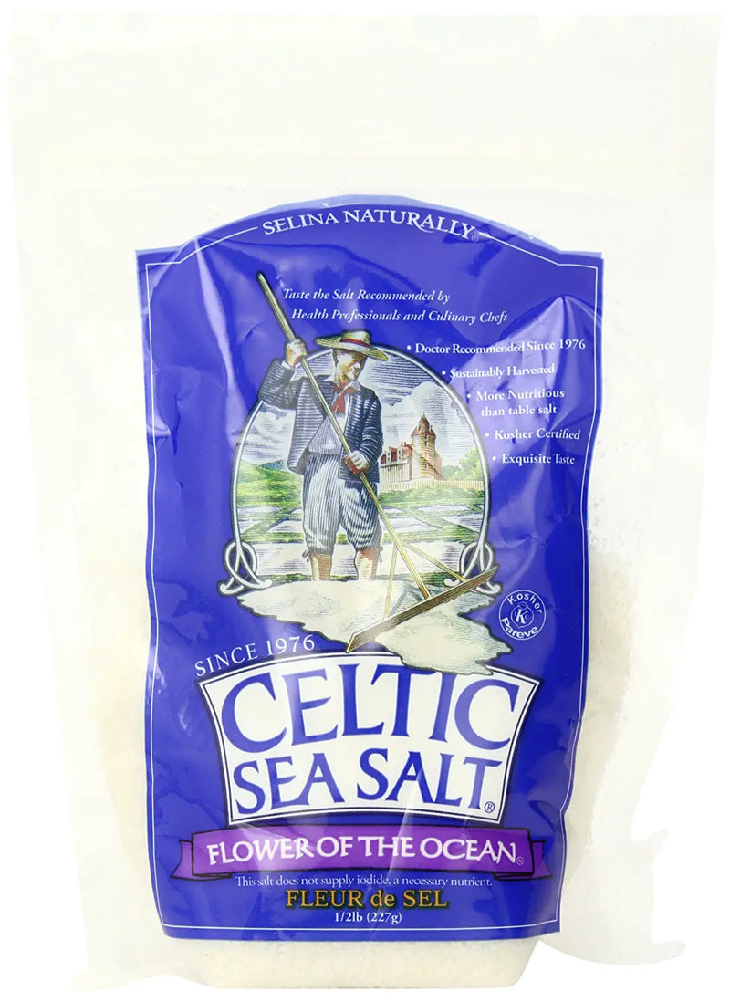 Celtic Sea Salt Bag, Flower of The Ocean, 8 Ounce