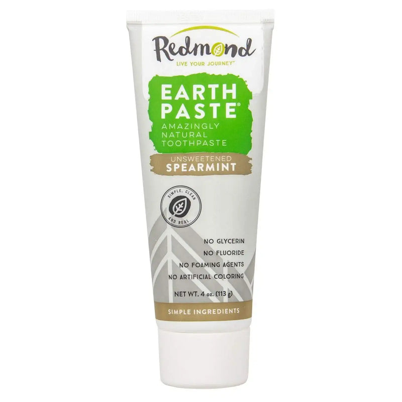 Redmond Earthpaste - Toothpaste, Spearmint 4 Ounce Tube