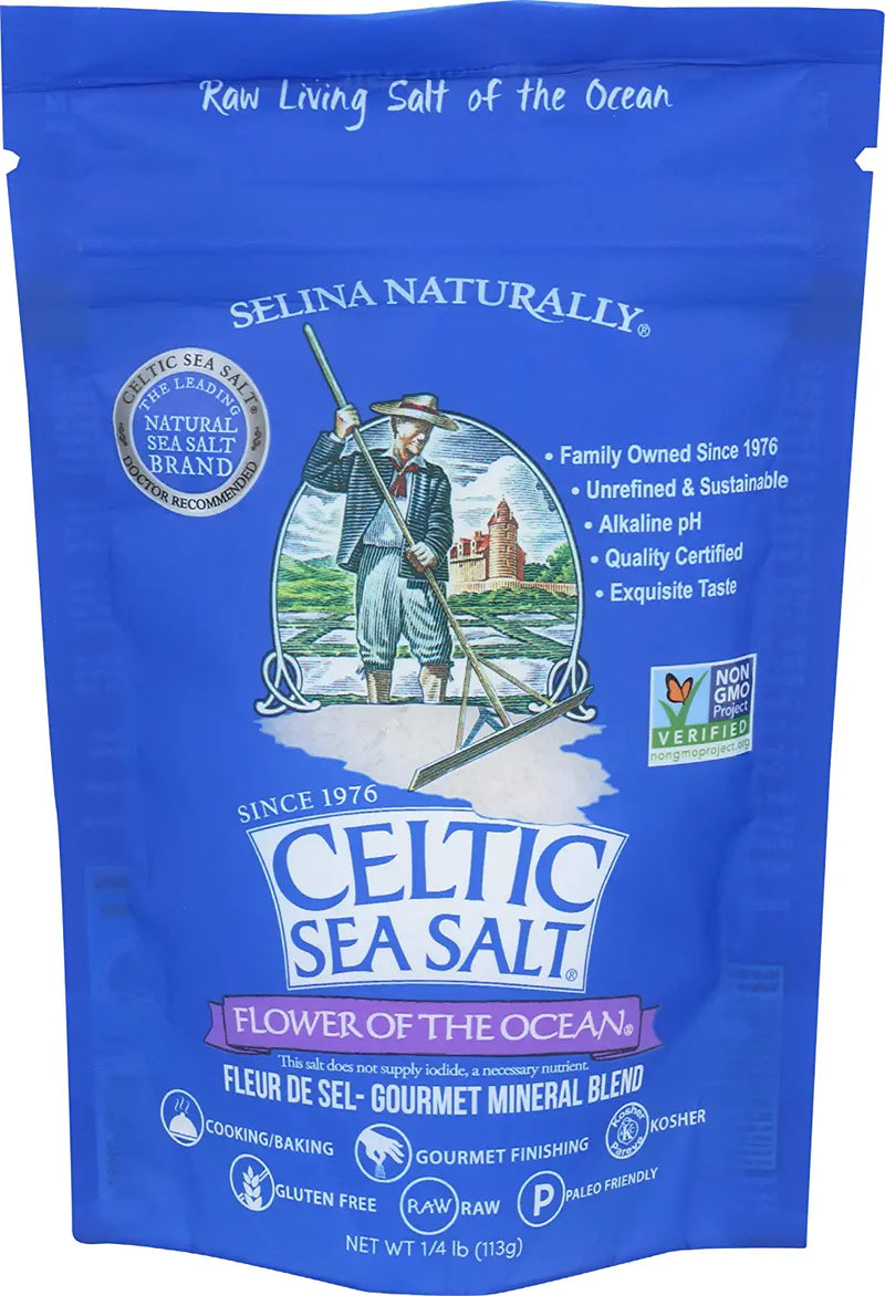 CELTIC SEA SALT Reseal Bag, Flower of Ocean - 1/4 lbs