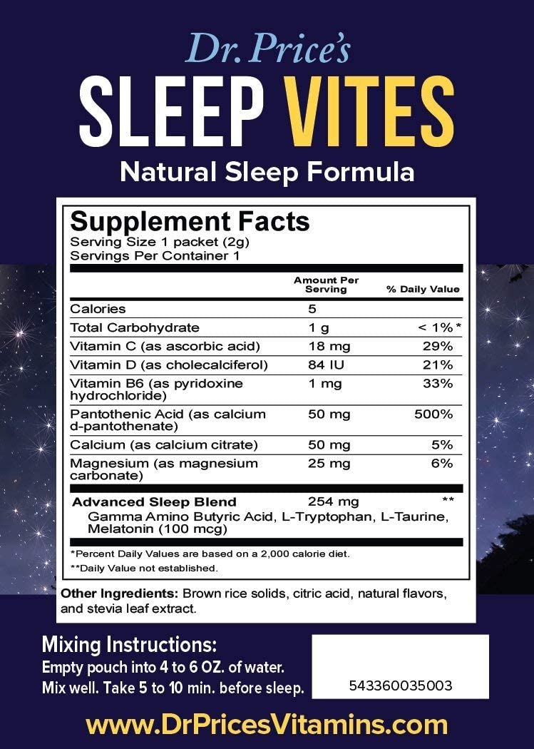 Sleep Vites Natural Sleep Aid Supplement, 30 Packets