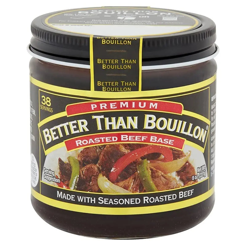 Better Than Bouillon Roasted Beef Base, Made with Seasoned Roasted Beef, Blendable Base for Added Flavor, 38 Servings Per Jar, 8 OZ