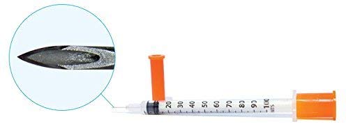 EasyTouch Insulin Syringe U-100 27G 0.5cc 1/2" (12.7mm) Box of 100