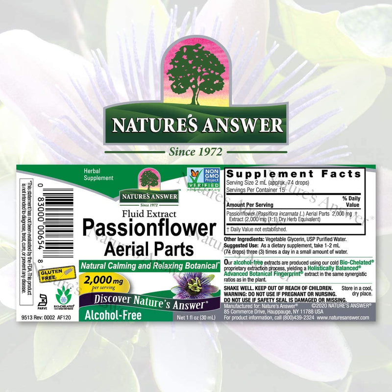 Nature's Answer Passion Flower | Super Concentrated Vegan 1oz