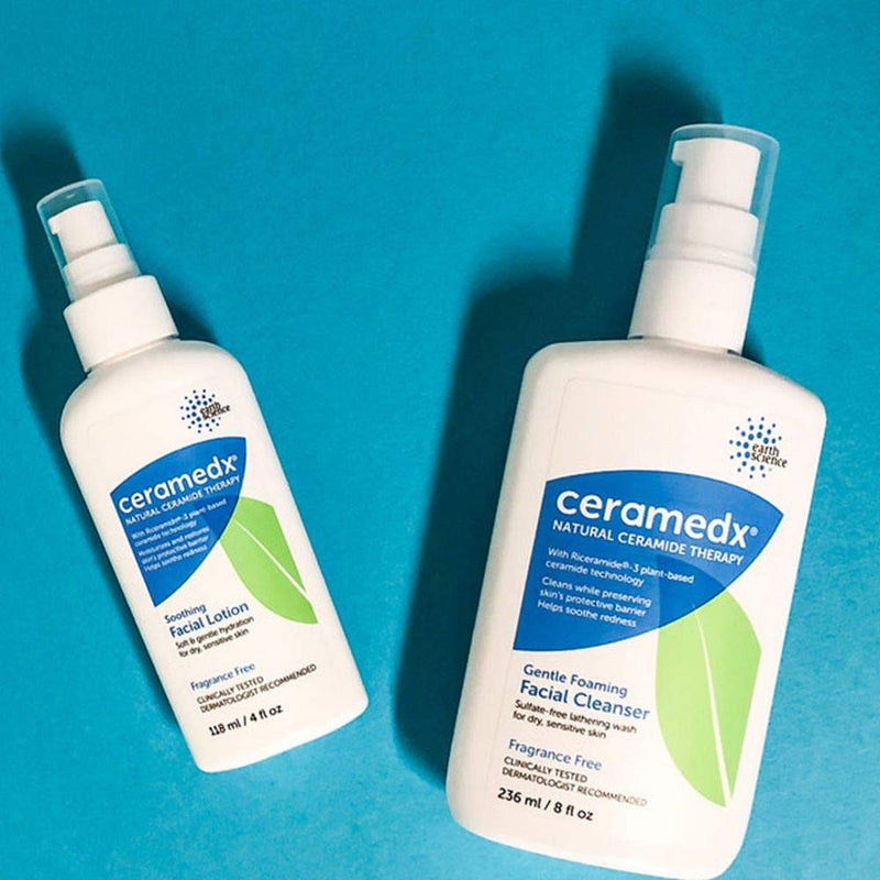 CERAMEDX – Gentle Foaming Facial Cleanser | Natural Ceramide Cleanser for Dry, Sensitive Skin | Cruelty Free, Vegan & Fragrance Free | 8 fl oz