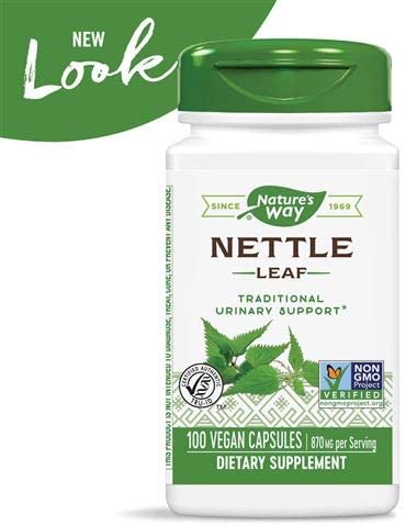 Nature's Way Nettle Leaf 435 mg, TRU-ID Certified, Non-GMO Project, Vegetarian, 100 Count,