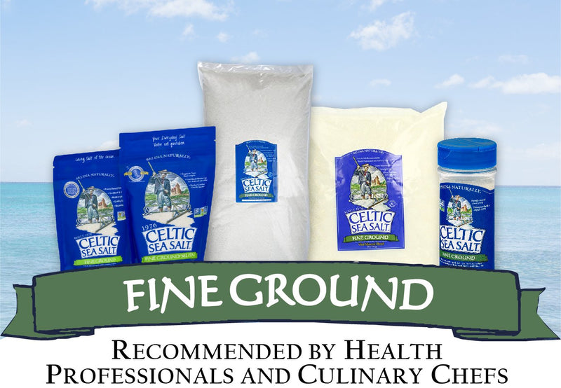 Fine Ground Celtic Sea Salt  - 16 oz Resealable Bag