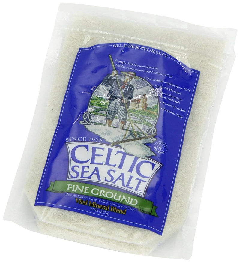 Celtic Sea Salt Light Grey Coarse Sea Salt, 16 oz Bag