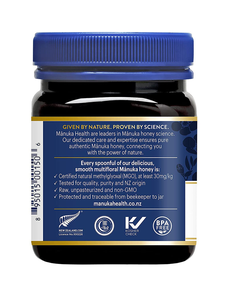 Manuka Health, MGO 30+ Raw Manuka Honey Blend, 100% Pure New Zealand Honey, 8.8 oz (250g), Non-GMO Verified