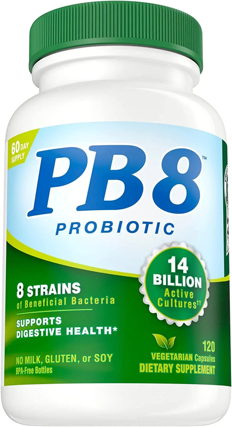 Now PB 8 Pro-Biotic Acidophilus Capsules, Vegetarian 120-Count