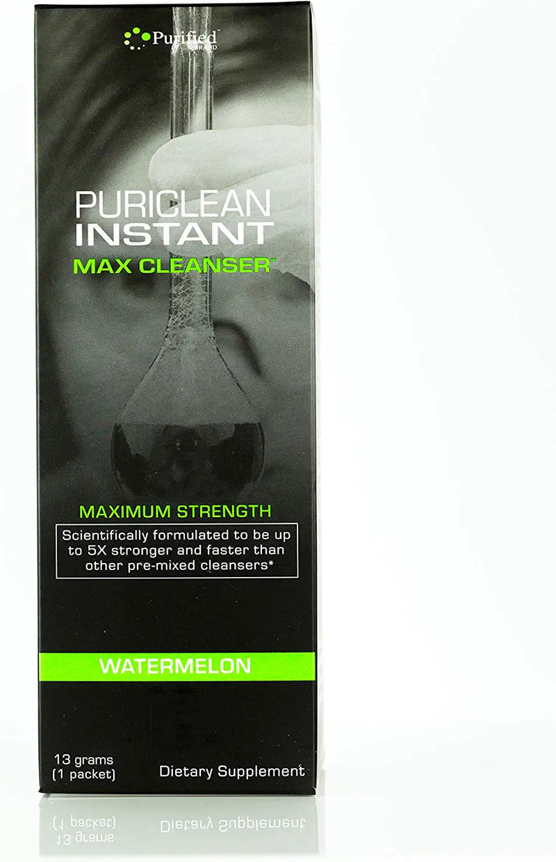 Puriclean Instant MAX Cleanser - Maximum Strength - 13 Grams of Powder Cleanser - 5X Stronger & Faster Than Other Pre-Mixed Cleansers - Watermelon Flavor (1 Pack)