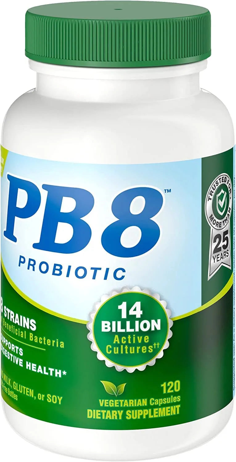 Now PB 8 Pro-Biotic Acidophilus Capsules, Vegetarian 120-Count