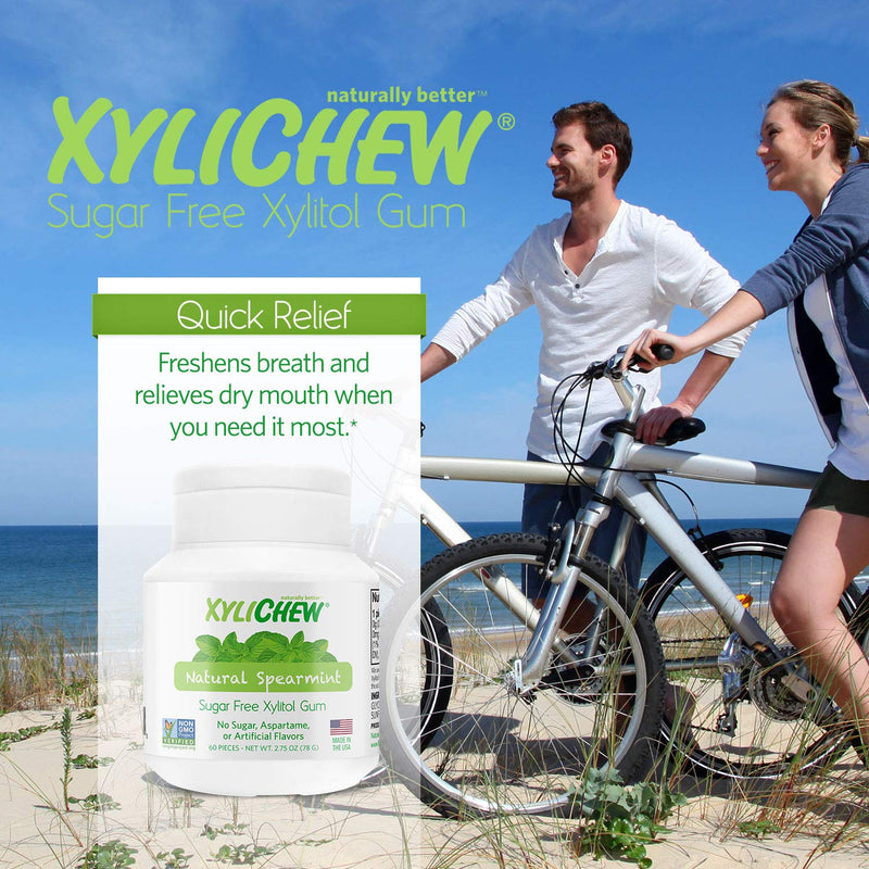 Xylichew Chewing Gum Jars - Spearmint, 60 Count